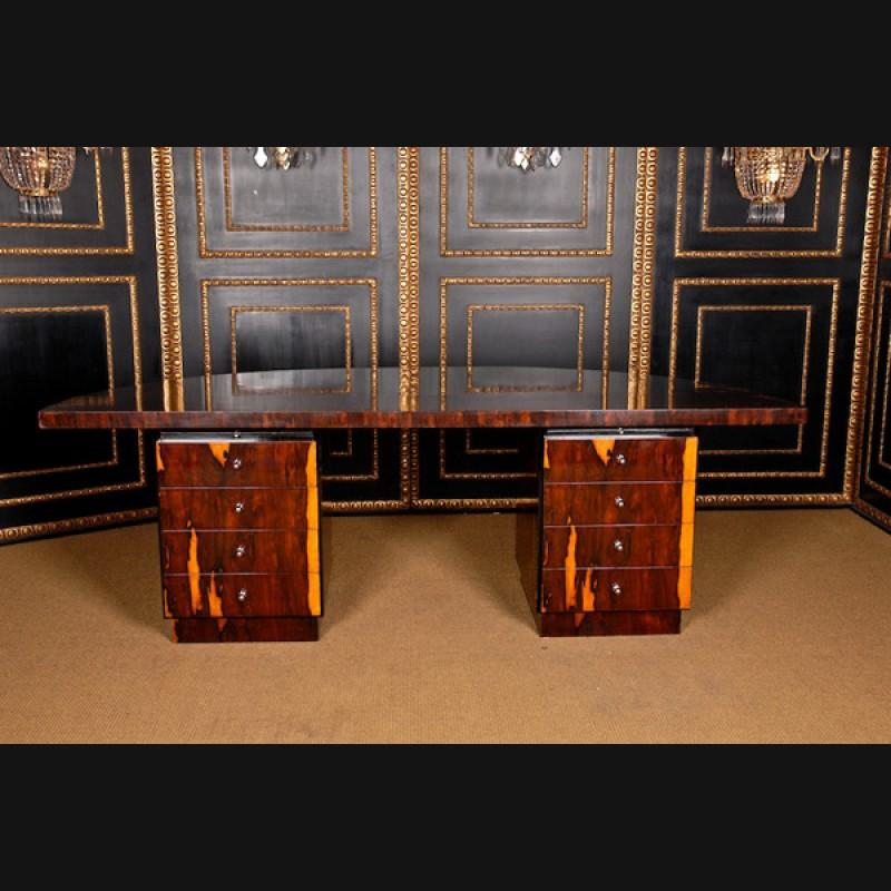 20th Century Representative Monumental Art Deco Desk #3 For Sale 1