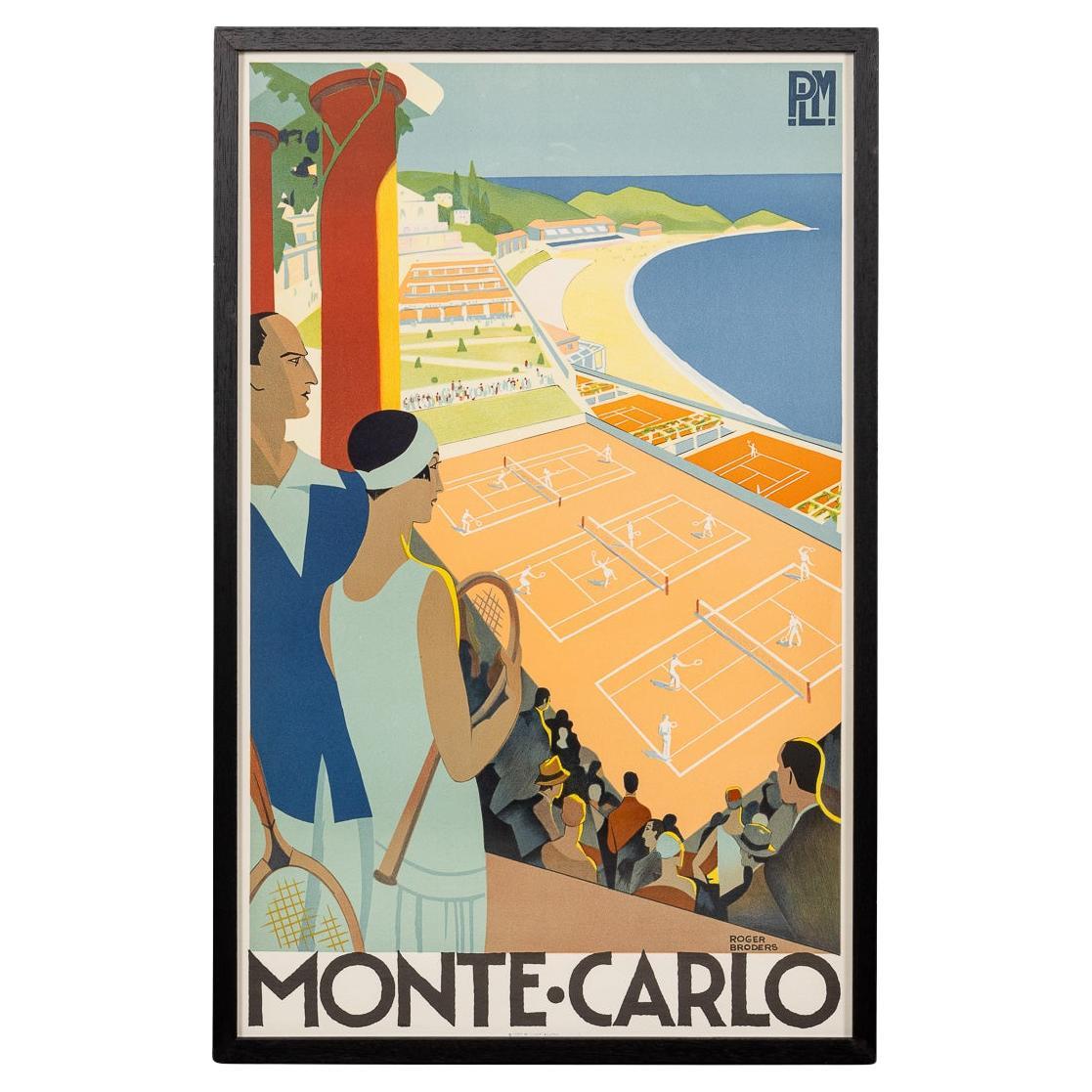 20th Century Reprint Of Roger Broder's Monte Carlo Plm Poster, c.1983