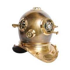 Used 20th Century, Reproduction American Mark V Navy Bronze/ Brass Diving Helmet