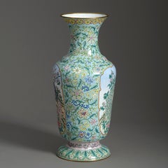20th Century Republic Period Canton Enamel Vase