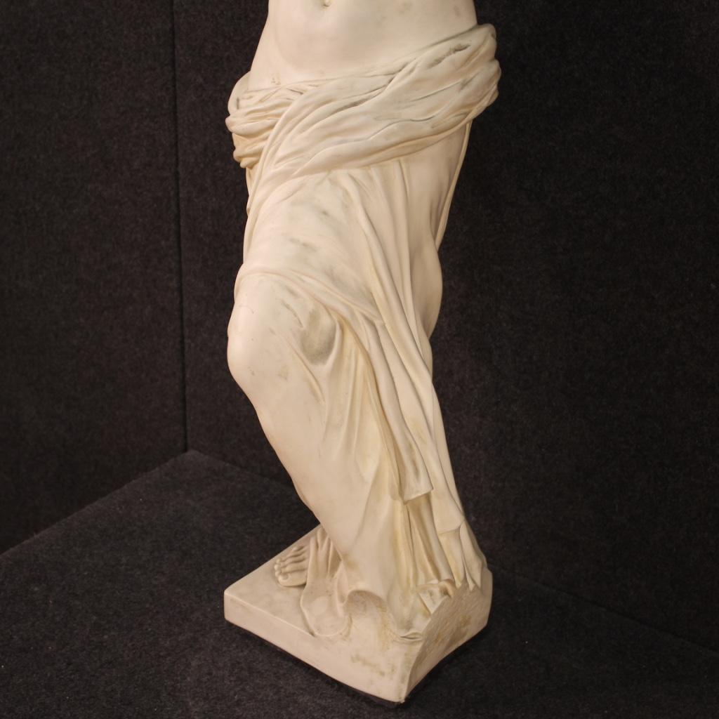 20th Century Resin and Marble Powder Italian Signed Sculpture Venus de Milo 3
