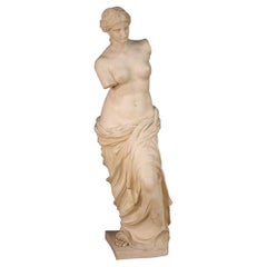 20th Century Resin and Marble Powder Italian Signed Sculpture Venus de Milo
