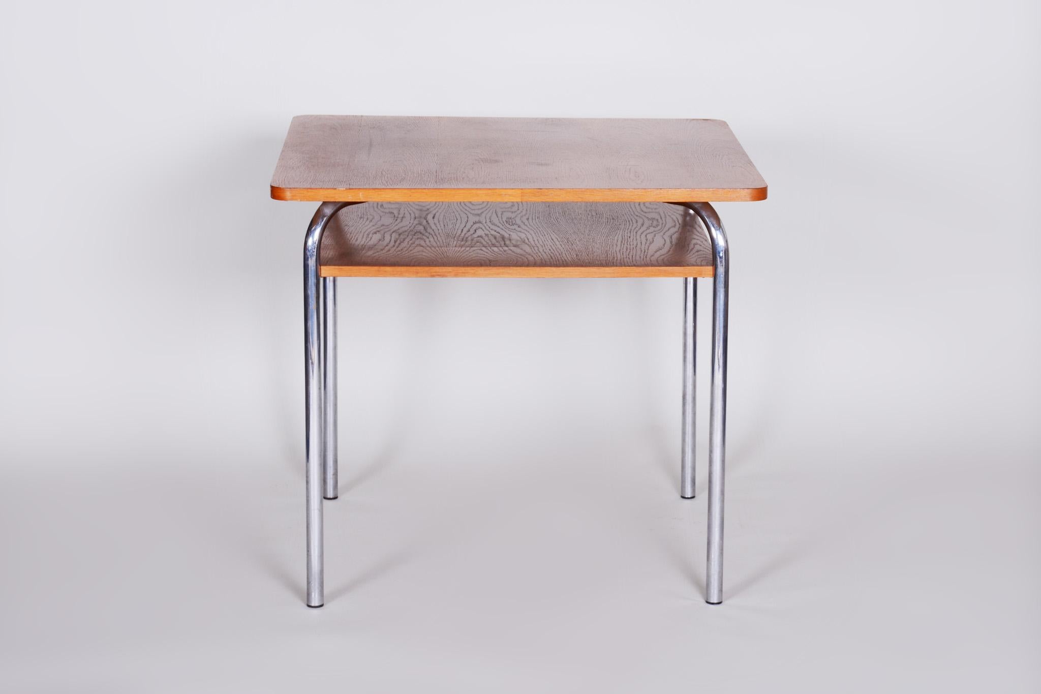 Table
Style: Bauhaus.
Period: 1940-1949. 
Material: Oak and chrome 
Source: Czechia.





  