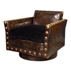 Clubsessel aus sich entwickelndem Leder des 20. Jahrhunderts, Siebe Baker, um 1960 Clubsessel aus sich entwickelndem Leder des 20. Jahrhunderts, Siebe Baker, um 1960