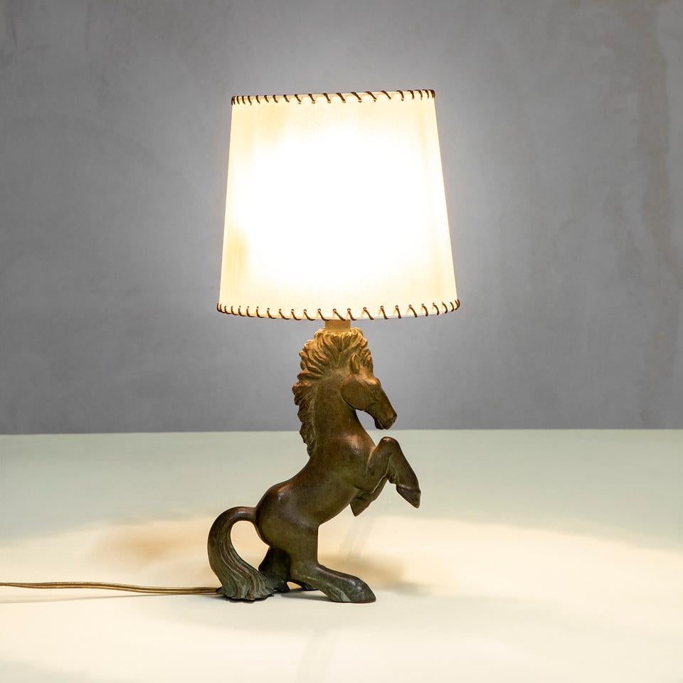 Mid-Century Modern 20e siècle, Lampe de table en bronze Riccardo Scarpa, années 1950 en vente