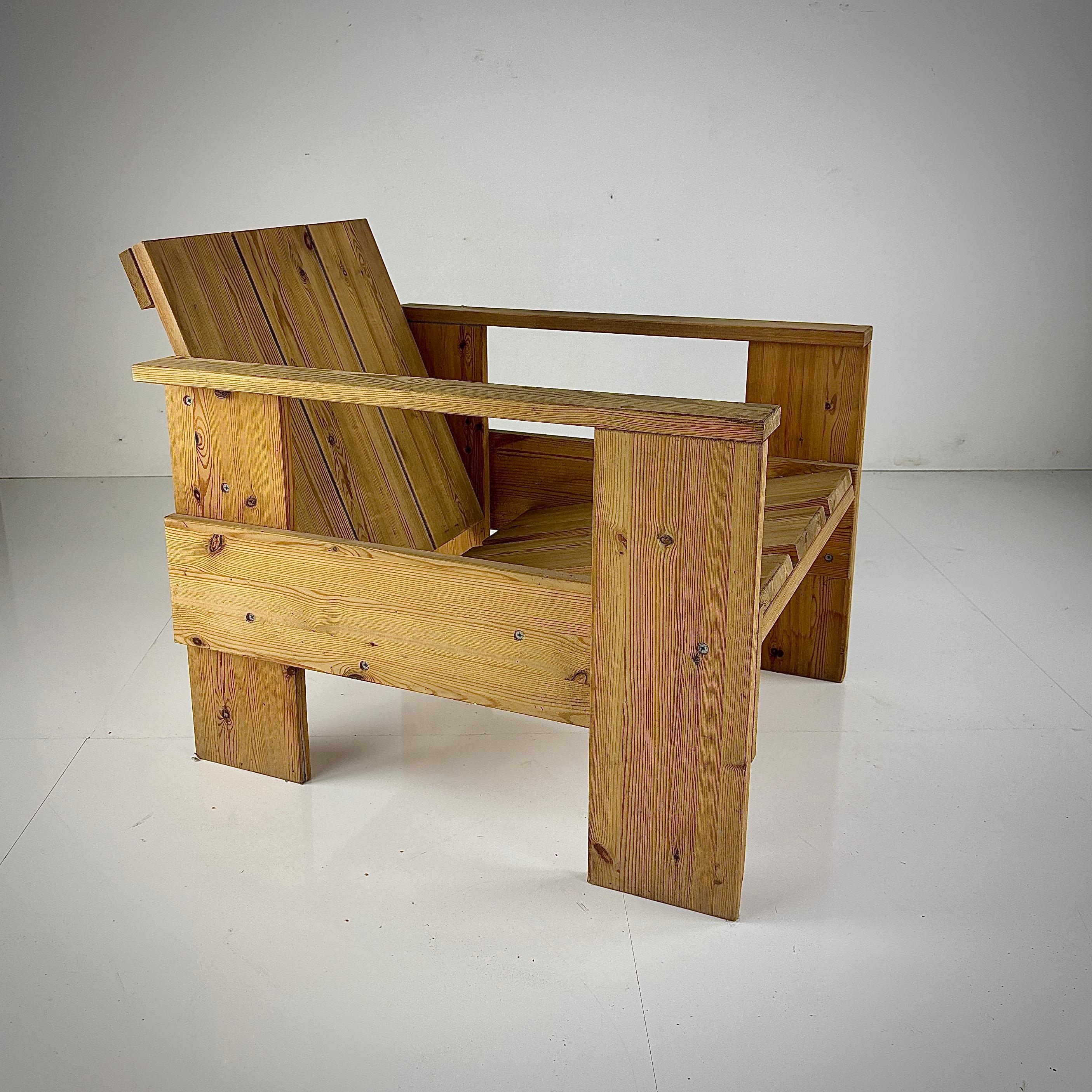 20ième siècle Chaise à caisse 