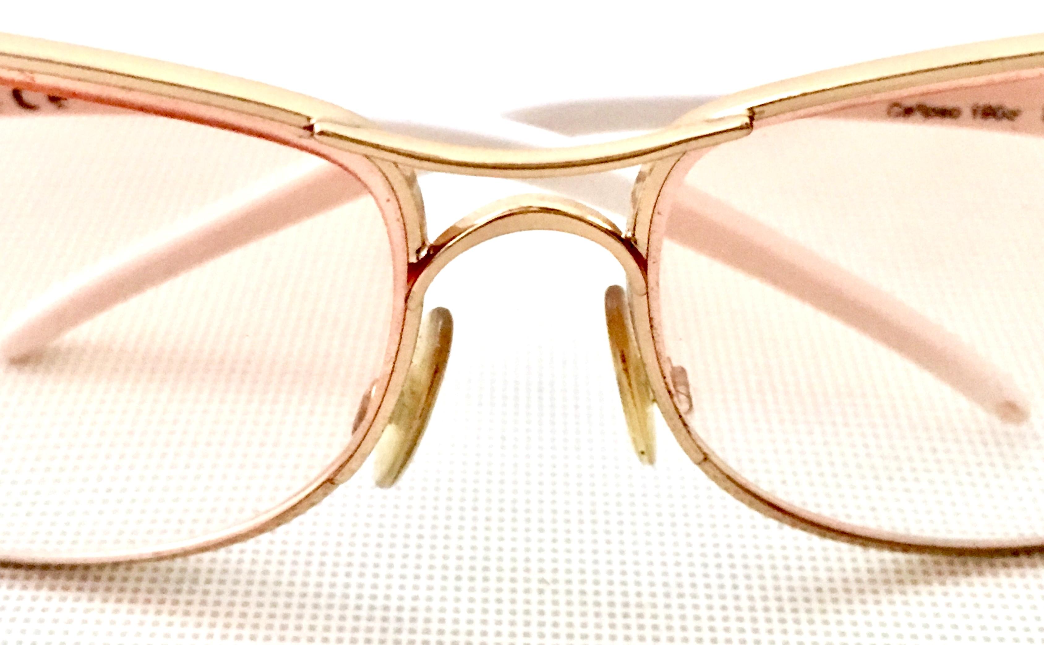 20th Century Roberto Cavalli White & 22K Gold Plate Logo Snake Eye Glasses 6