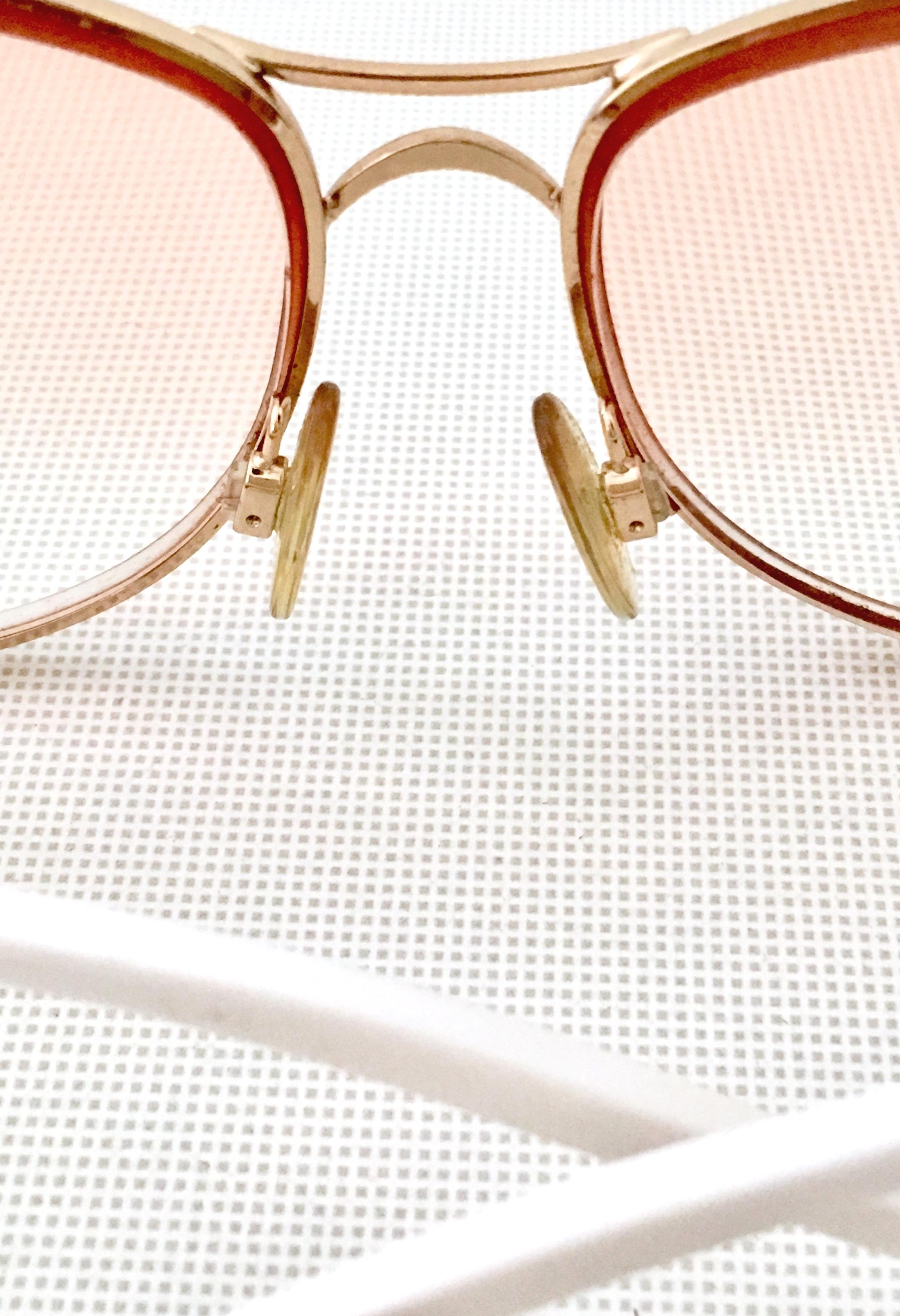 20th Century Roberto Cavalli White & 22K Gold Plate Logo Snake Eye Glasses 7