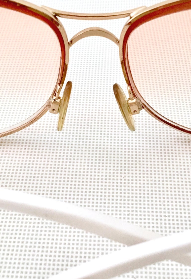 20th Century Roberto Cavalli White and 22K Gold Plate Logo ...