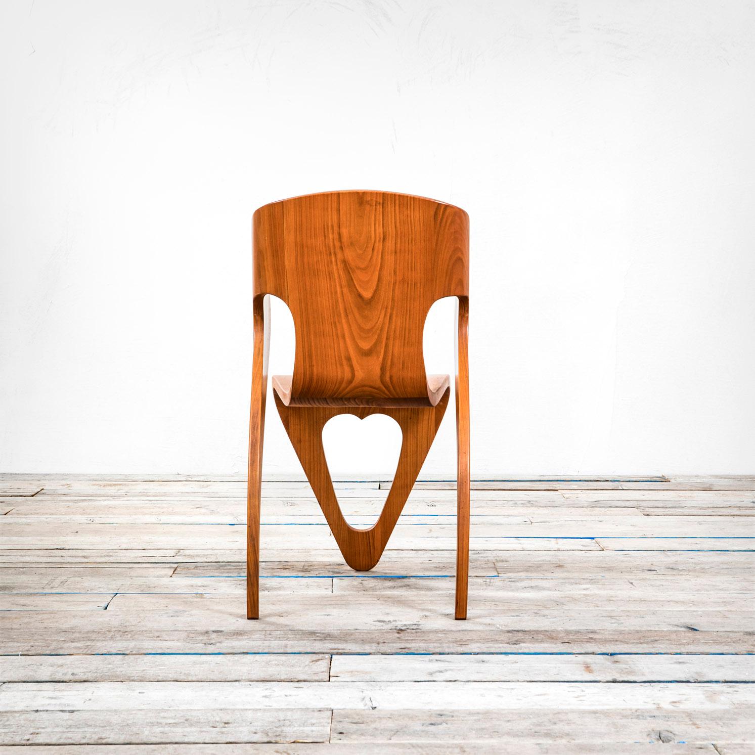 20th Century Roberto Gabetti and Mario Roggero Wood Chair End of '40s In Fair Condition In Turin, Turin