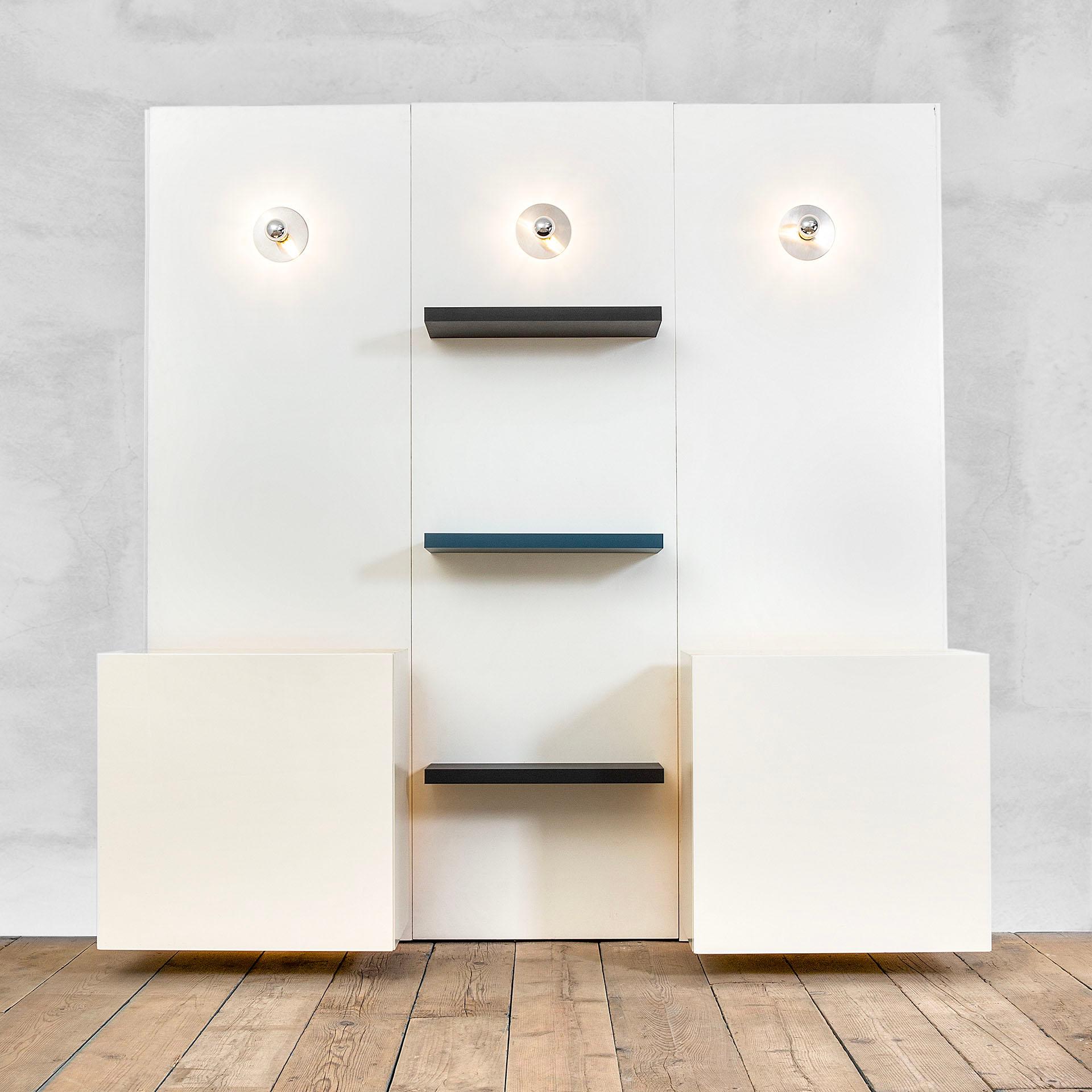 Mid-Century Modern 20th Century Roberto Monsani Lighting Bookcase mod. Life for Acerbis, 70s