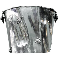 Vintage 20th Century Rococo Italian Silver Ice Bucket, 1950s