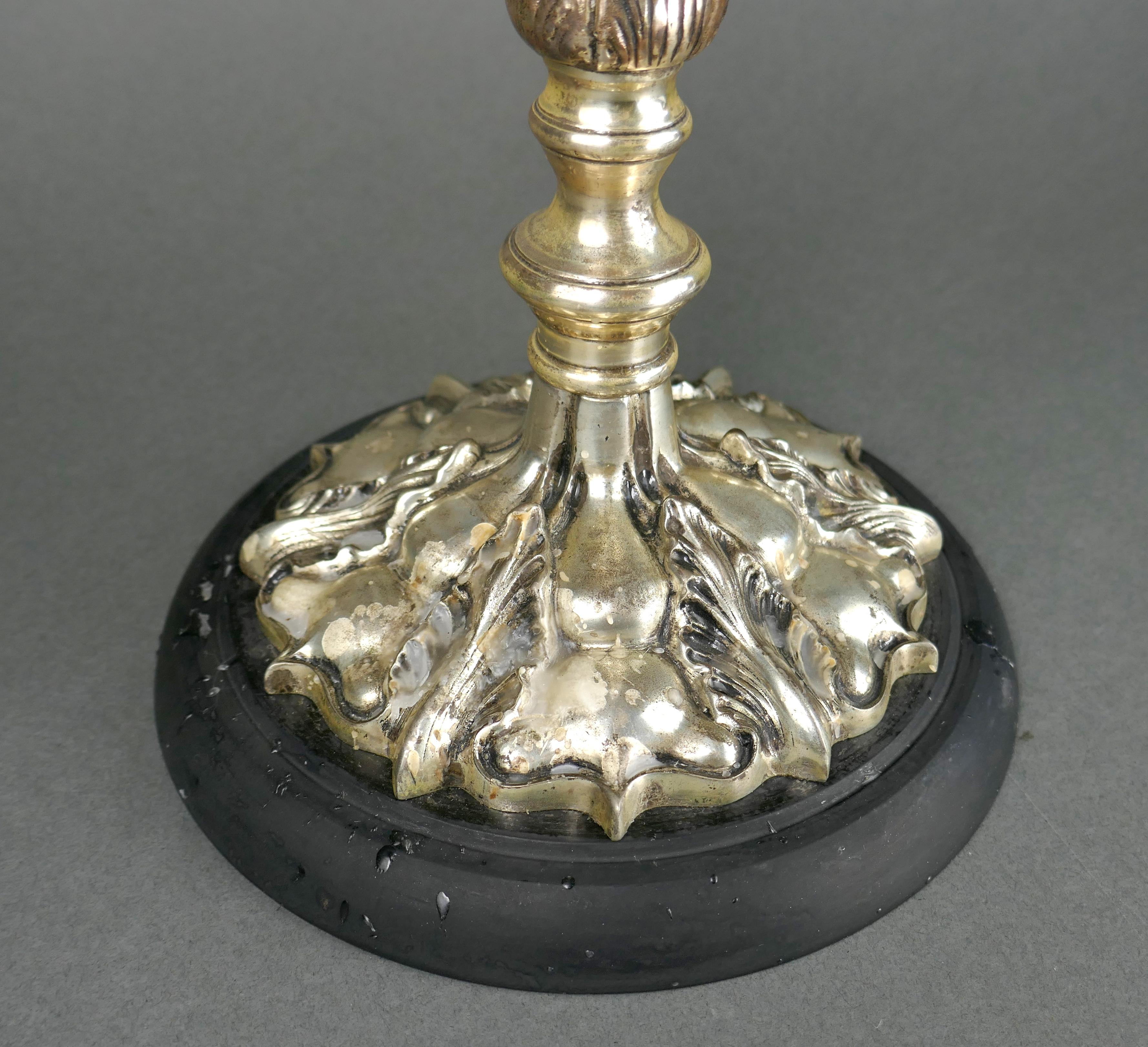 20th Century Rococo Silver Plate Five Arm Table Centerpiece Candelabra 6