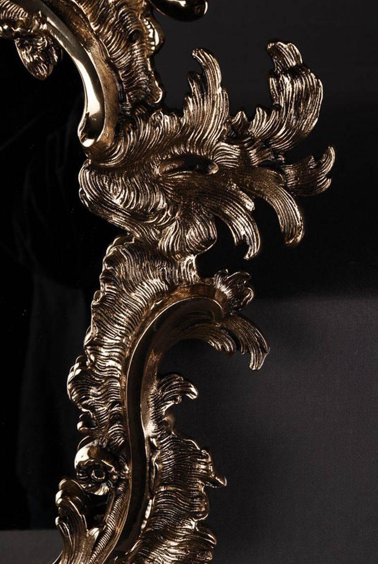 Bronze Miroir mural rocaille du 20e siècle en vente