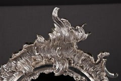 20th Century, Rococo Style Silver-Gilded Wall Mirror
