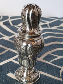 20th Century Rococo Style Sterling Silver Set of Two Sugar Spreader, Italy, 1993