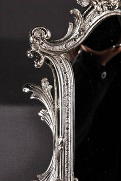 Espejo de pared estilo rococó del siglo XX con candelabros