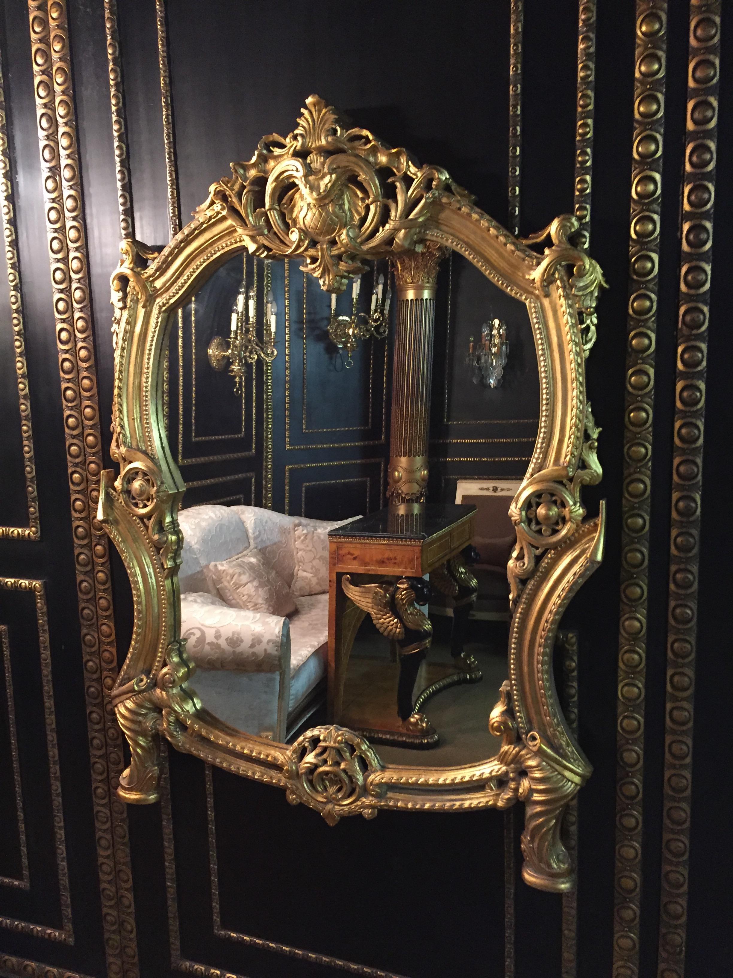 French 20th Century Rococo Wall-Mirror