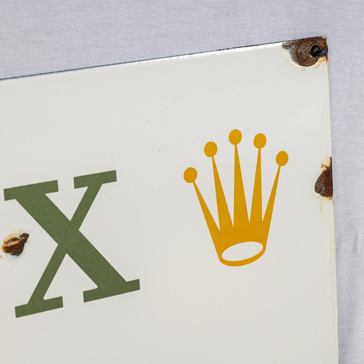 20th Century Rolex Enamel Advertising Sign For Sale 5
