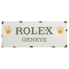 Vintage 20th Century Rolex Enamel Advertising Sign