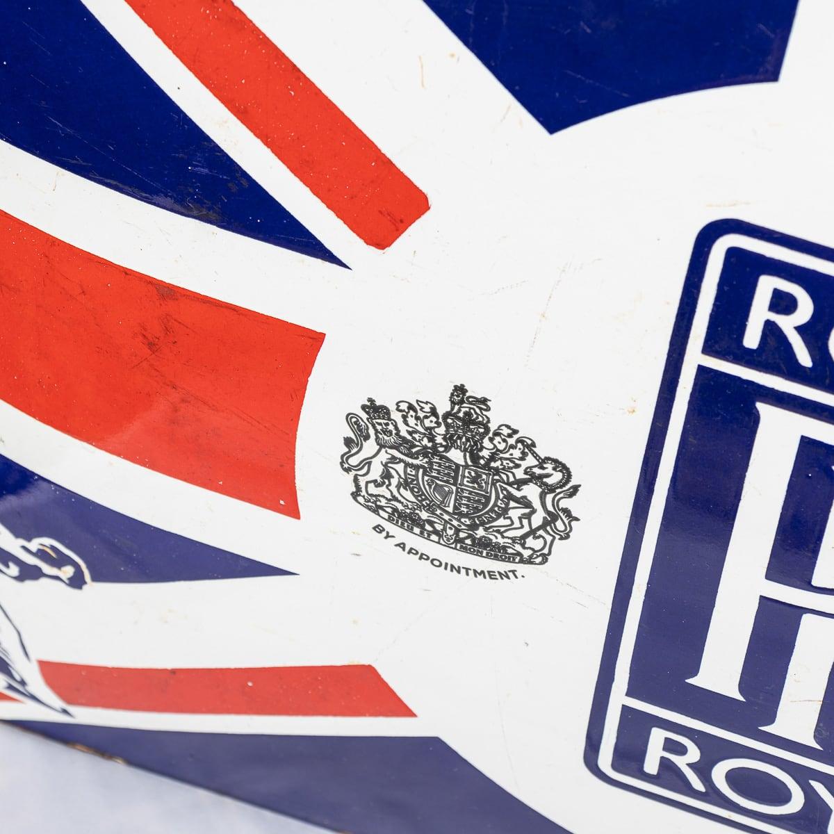 20th Century Rolls Royce Union Jack Enamel Sign For Sale 5