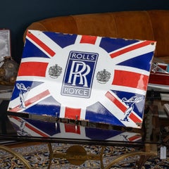 A Rolls Royce Union Jack Enamel Sign