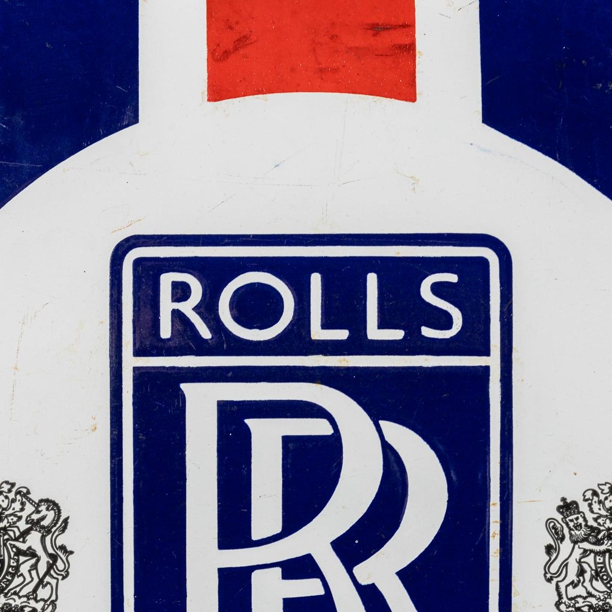 Other 20th Century Rolls Royce Union Jack Enamel Sign For Sale