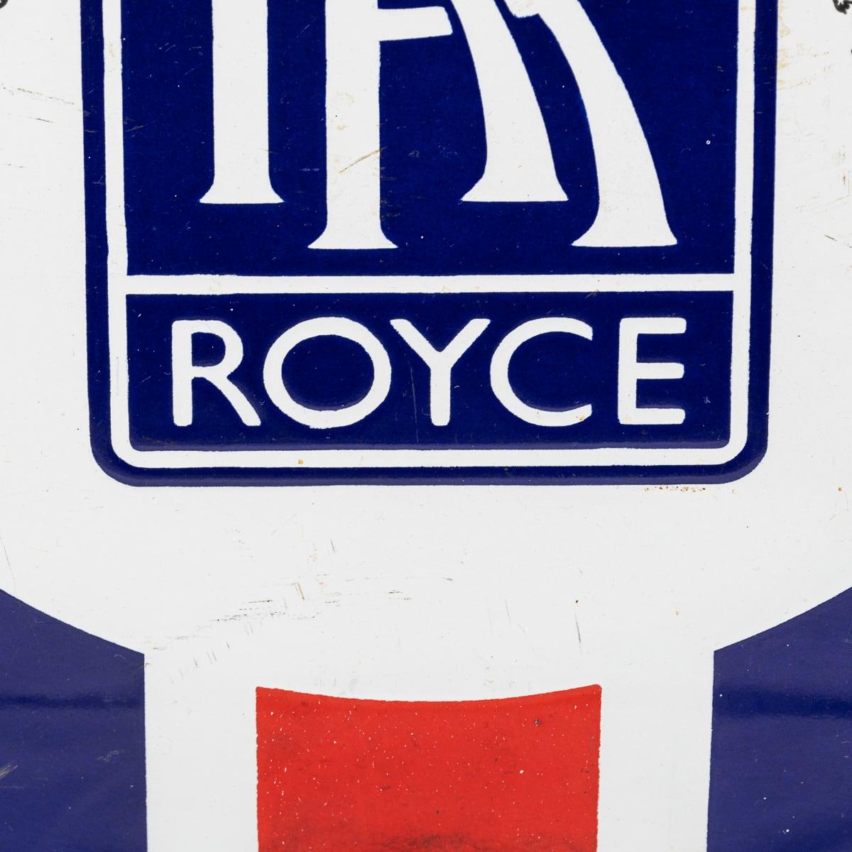 20th Century Rolls Royce Union Jack Enamel Sign In Fair Condition For Sale In Royal Tunbridge Wells, Kent