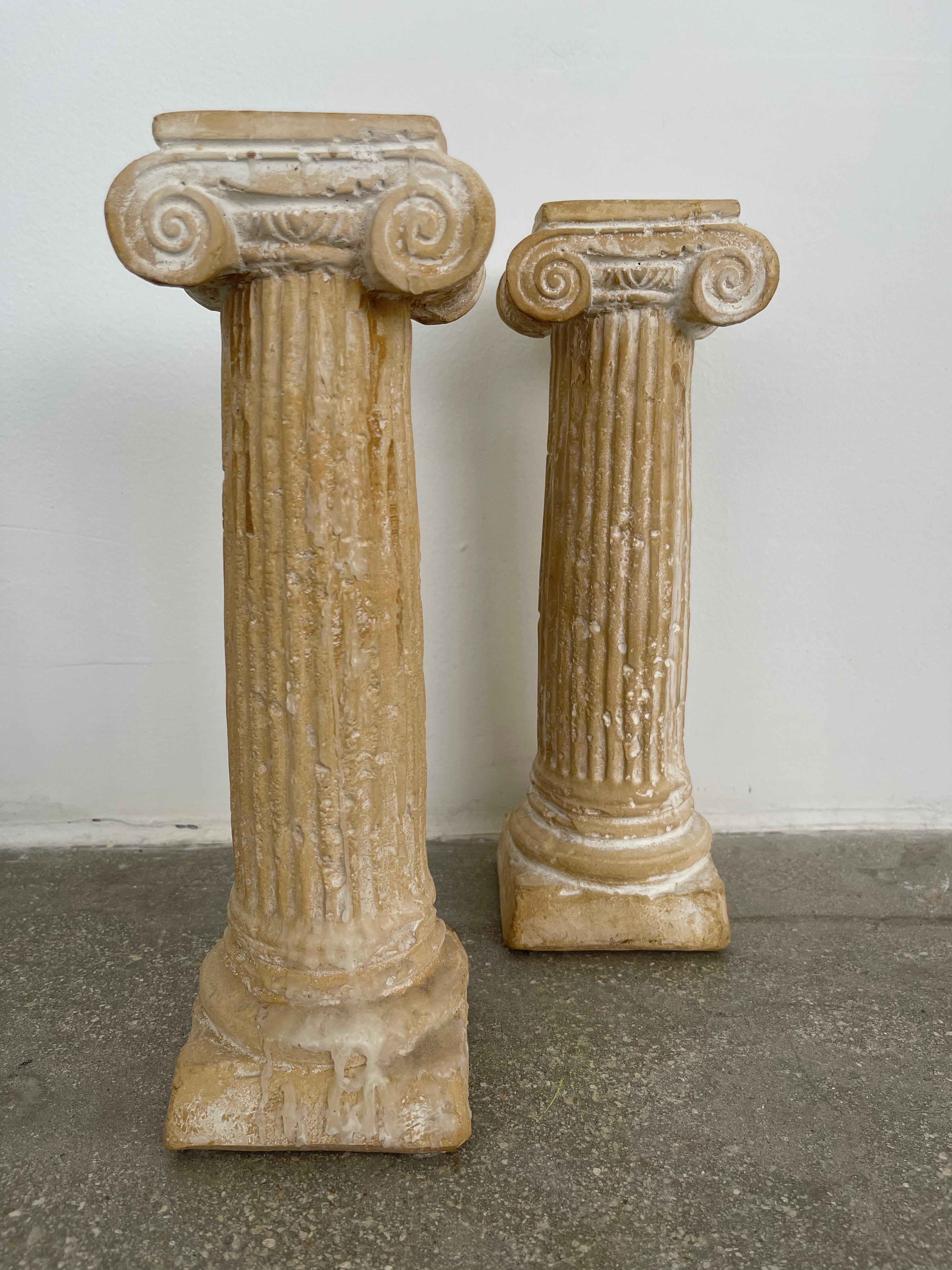 roman column candle holders