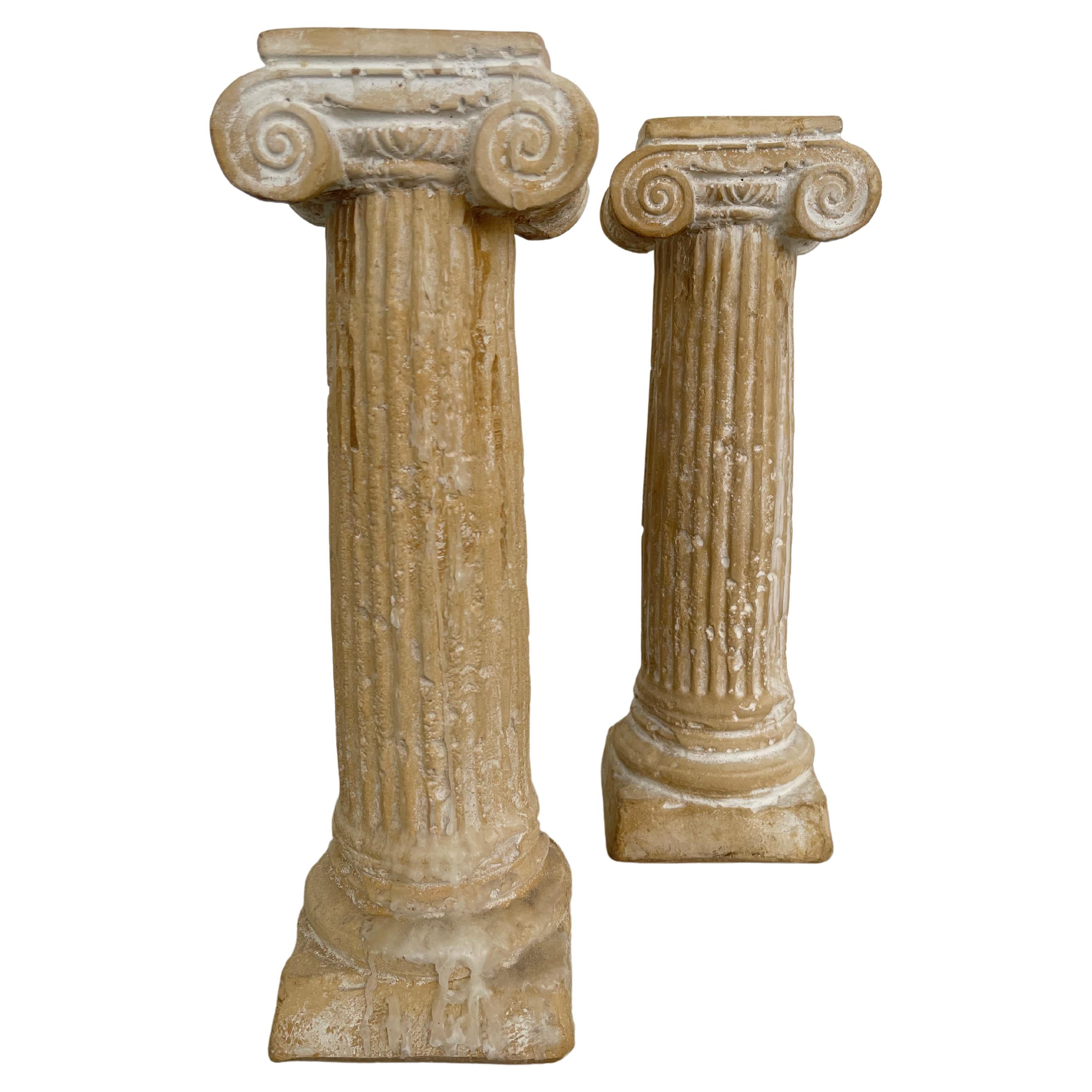 20th Century Roman Column Candlestick Holders For Sale