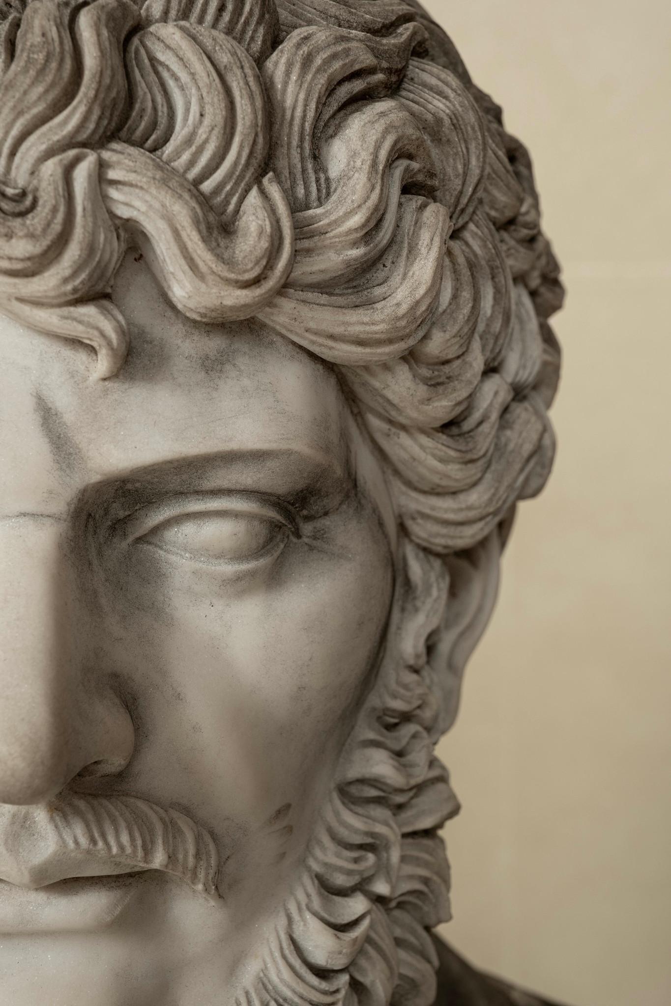 Neoclassical 20th Century Roman Marble Bust~ Lucius Verus