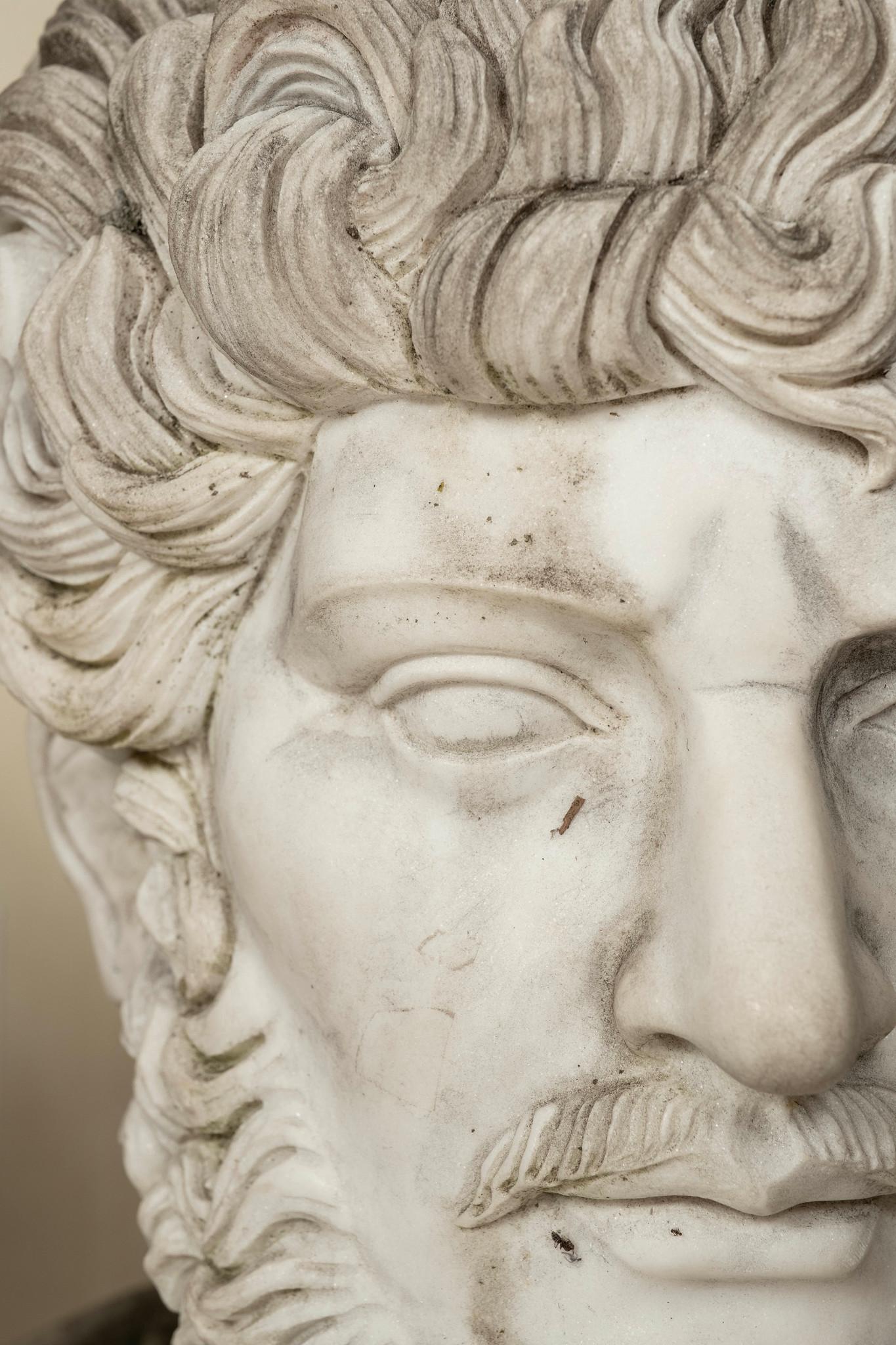 Italian 20th Century Roman Marble Bust~ Lucius Verus