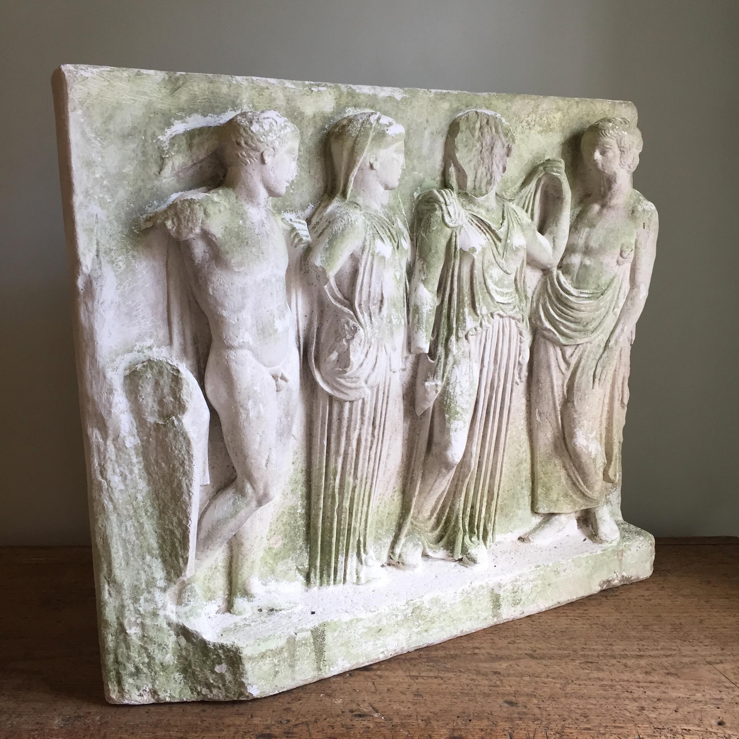 Danish 20th Century Roman Relief in Plaster from the NY Carlsberg Glyptotek