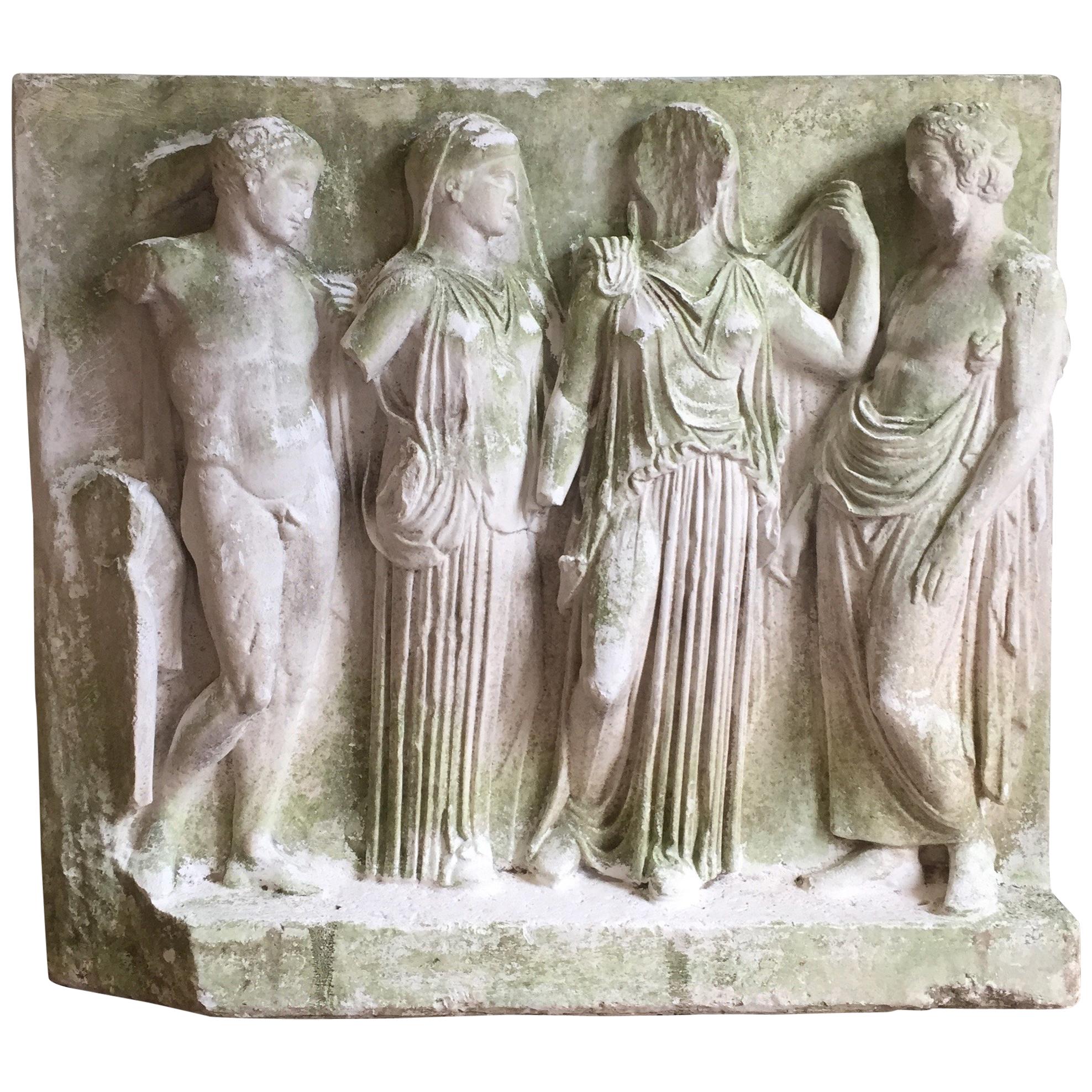 20th Century Roman Relief in Plaster from the NY Carlsberg Glyptotek