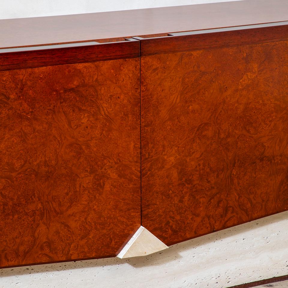 20. Jahrhundert, Romeo Rega Sideboard aus Holz und Marmor im Zustand „Gut“ im Angebot in Turin, Turin