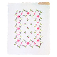 Colcha de apliques de rosas del siglo XX de Ohio