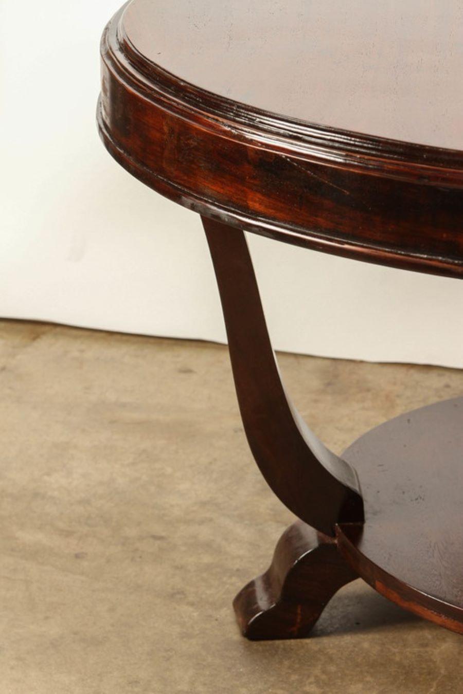 20th Century Rosewood Art Deco Center Table In Good Condition For Sale In Pasadena, CA