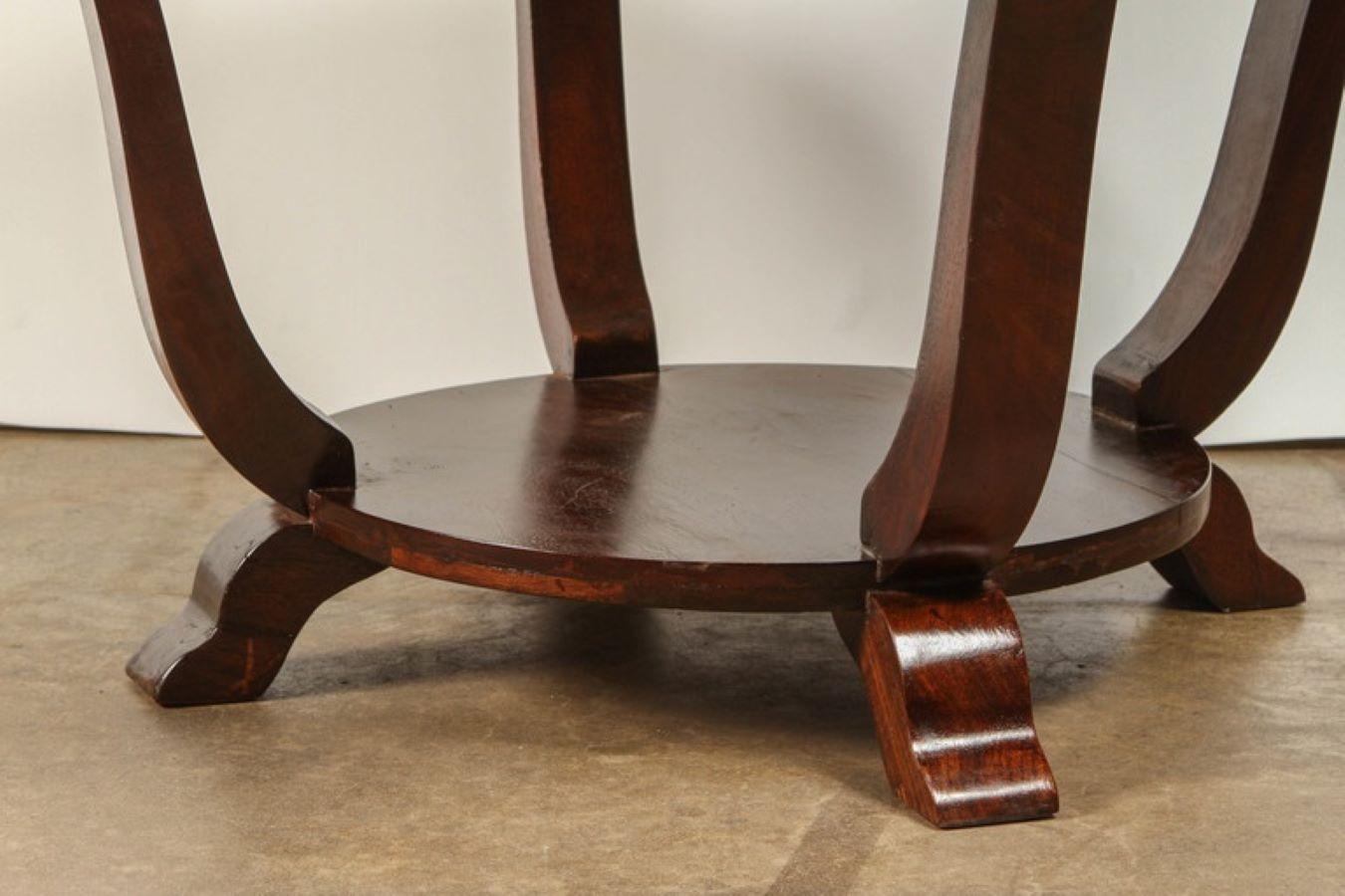 20th Century Rosewood Art Deco Center Table For Sale 3