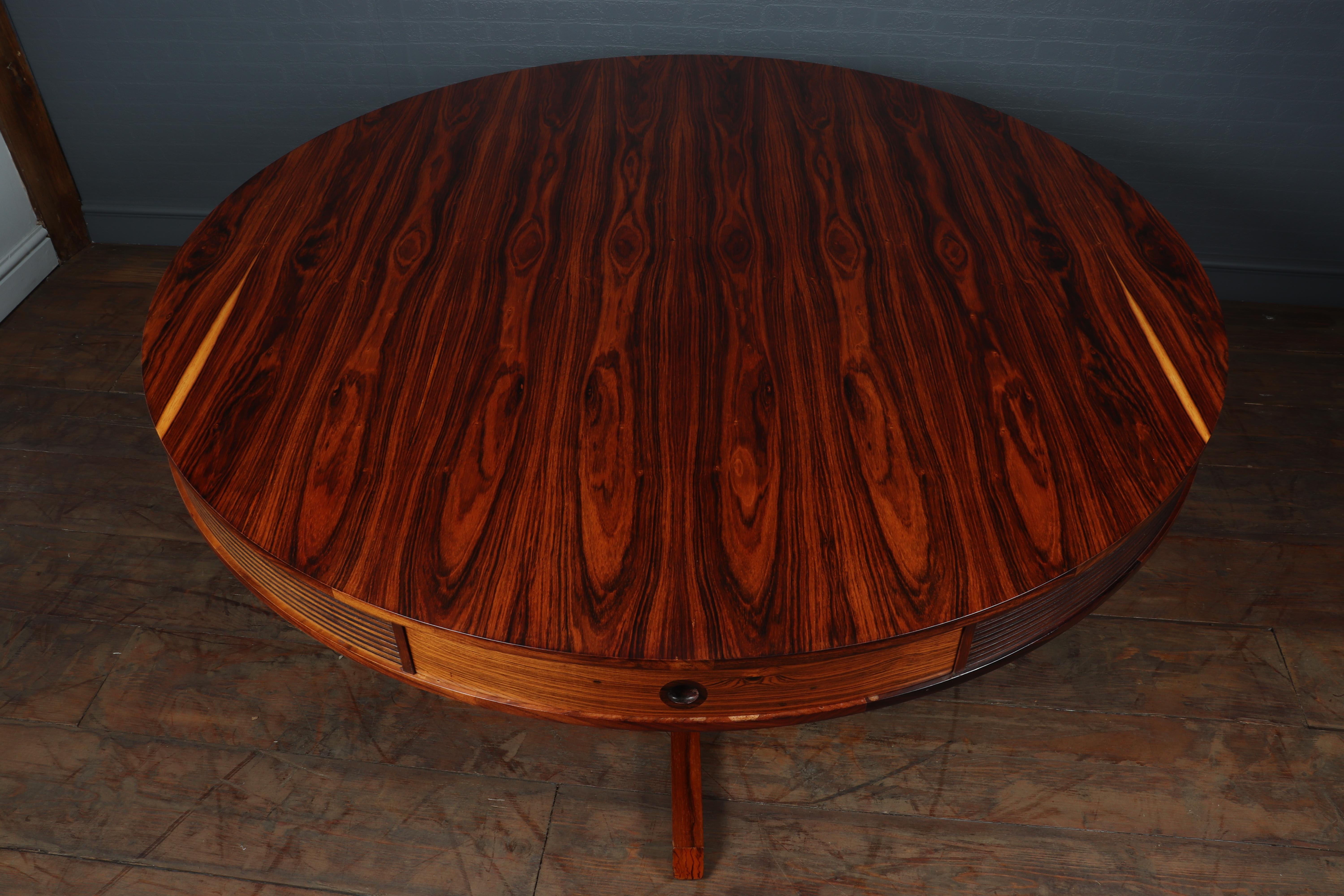 Mid-Century Modern 20th Century Rosewood Drum Table by Robert Heritage for Archie Shine