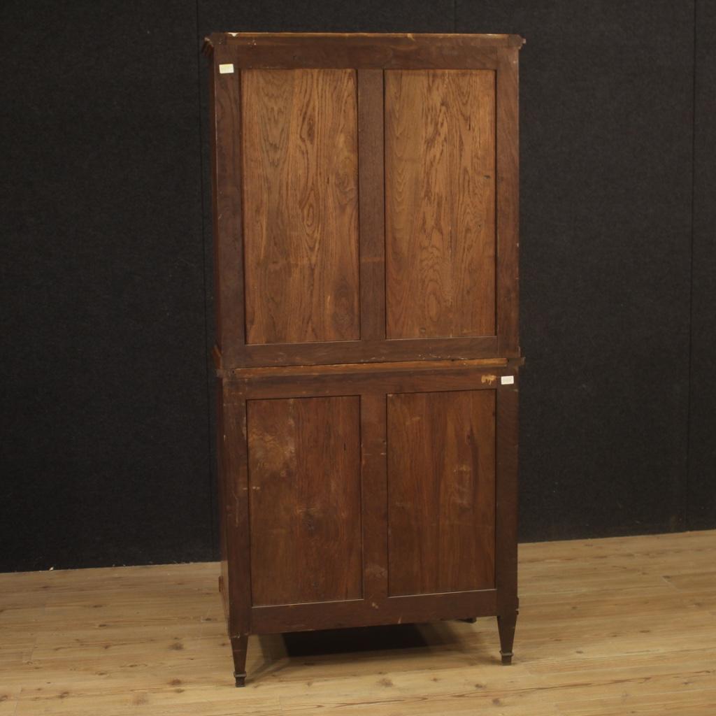 20th Century Inlaid Wood French Bookcase Cabinet, 1920 For Sale 8
