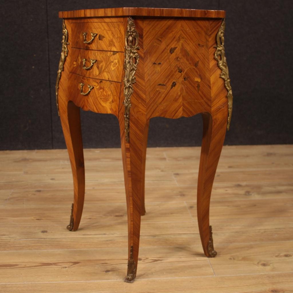 20th Century Rosewood, Maple, Boxwood, Mahogany, Inlaid French Bedside Tables 1