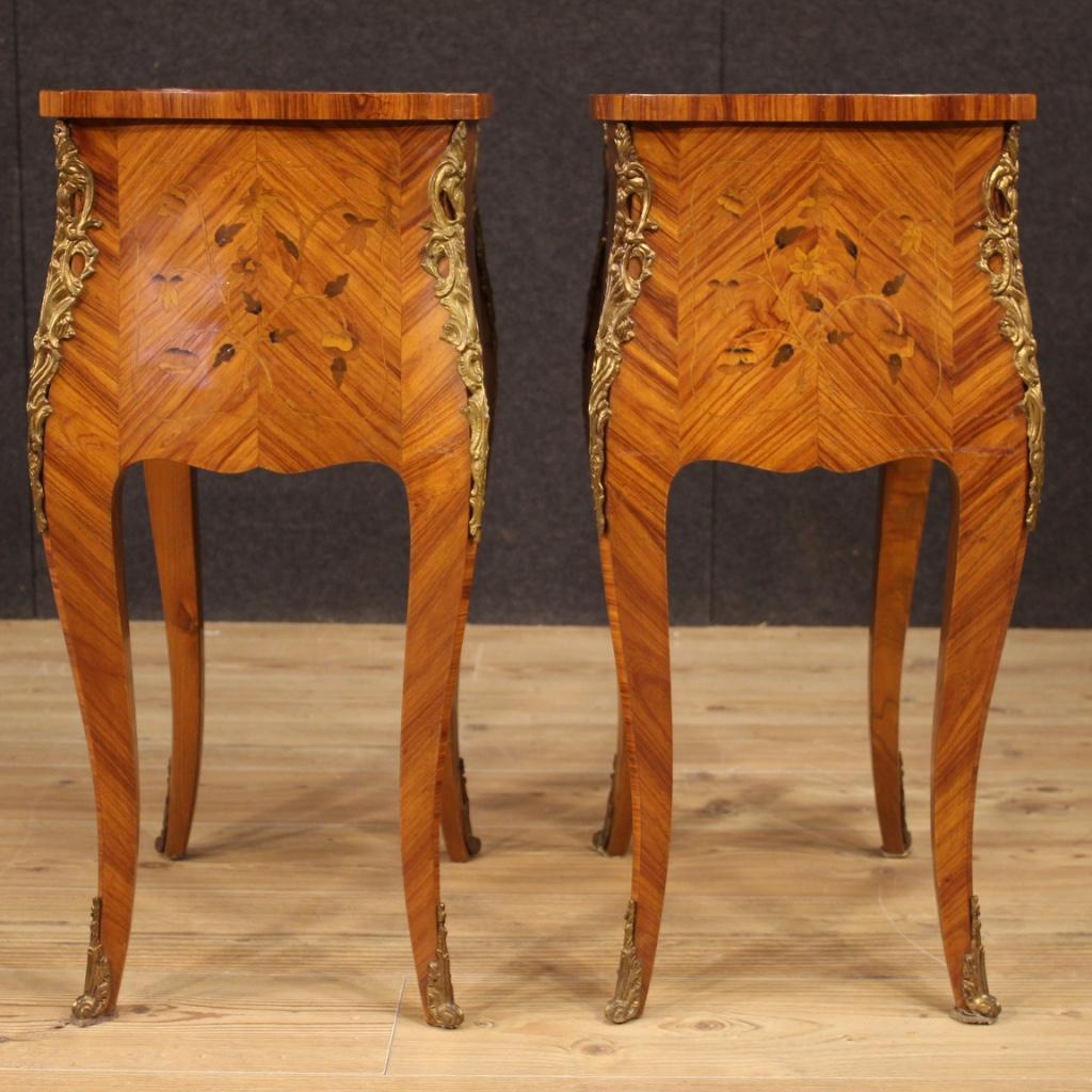 20th Century Rosewood, Maple, Boxwood, Mahogany, Inlaid French Bedside Tables 5