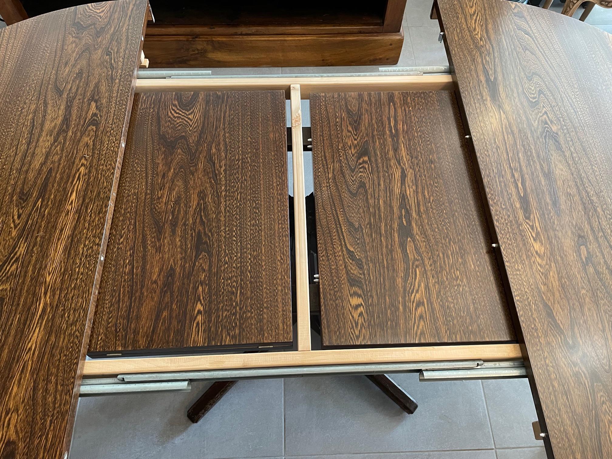 Mid-20th Century 20th Century Rosewood Veneer Baumann Table and Chairs, 1960s