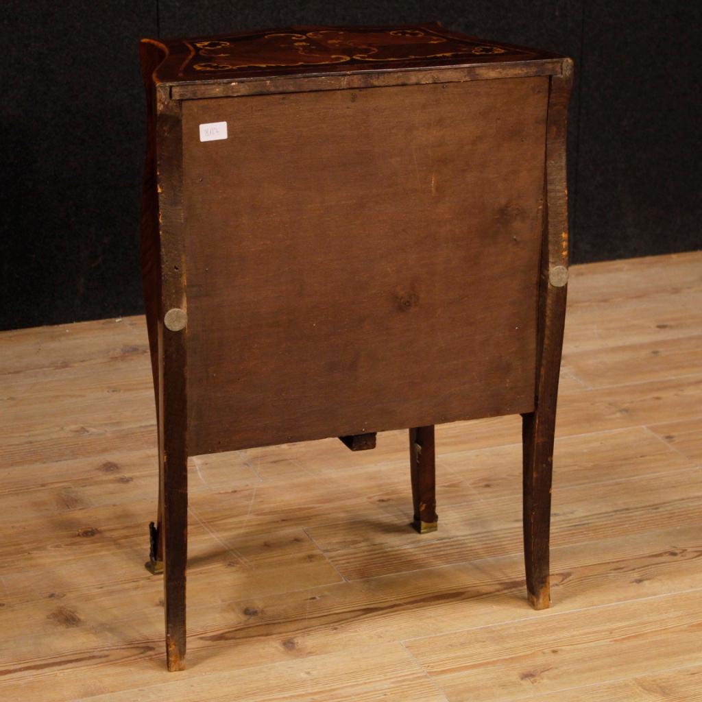 20th Century Inlaid Rosewood, Walnut, Maple, Palisander Italian Side Table, 1950 4