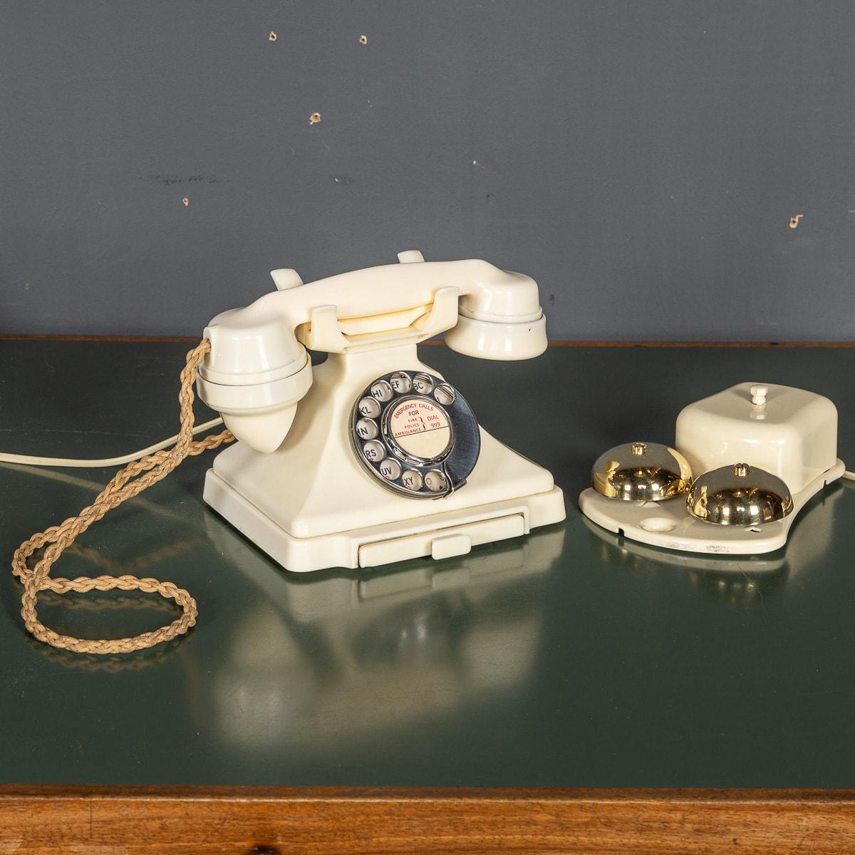 Mid-Century Modern 20th Century Rotary Bakelite Telephone & Bell System c.1940