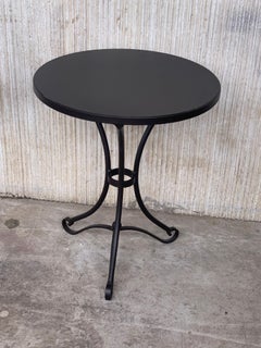 20th Century Round Cast Iron Base with Iron Top Garden Table or Bistro Table