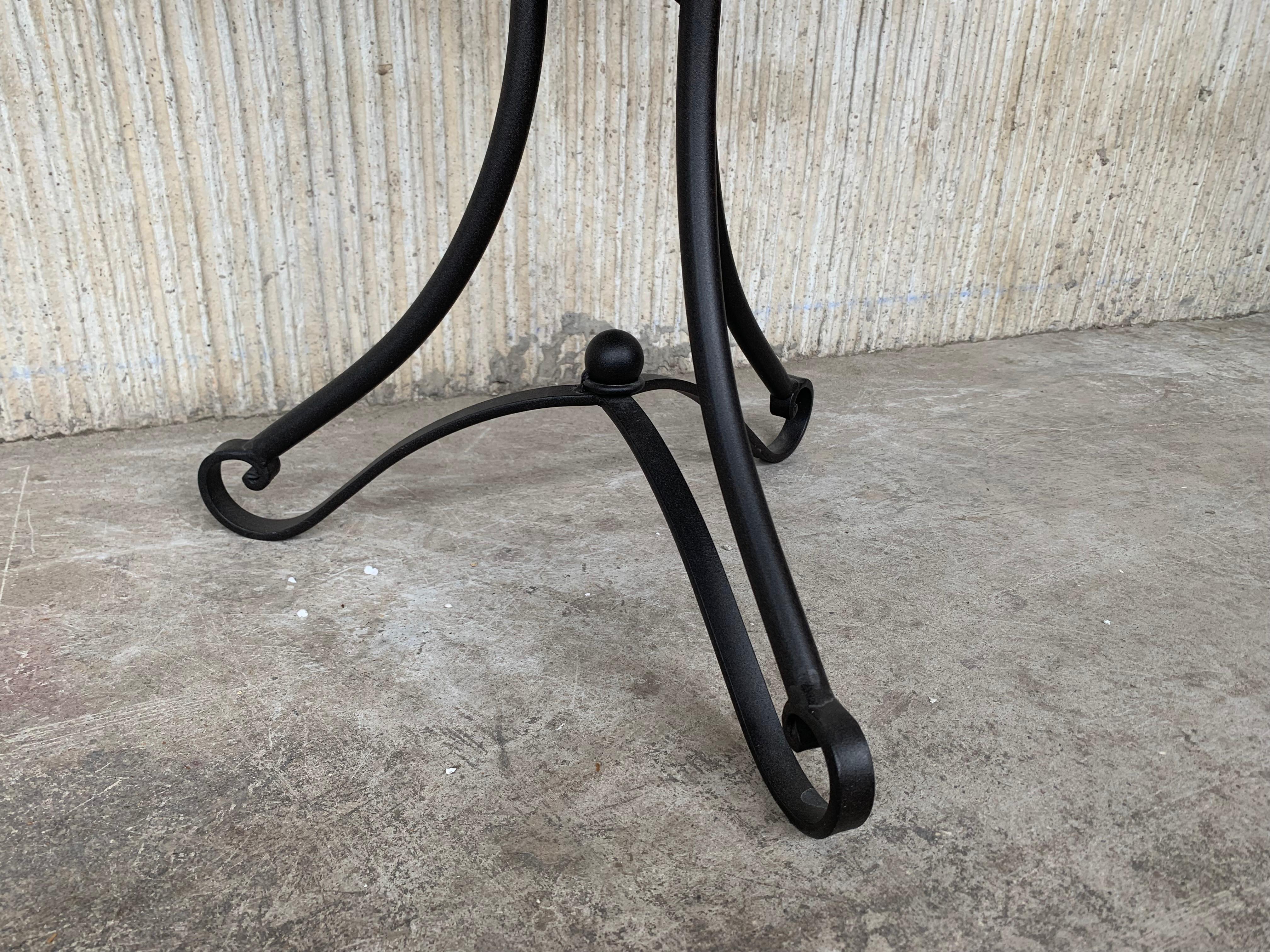 Late 20th Century 20th Century Round Cast Iron Base with Iron Top Garden Table or Bistro Table