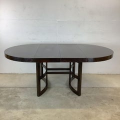 20th Century Round Mahogany Extension Dining Table, Attributed to Paul Frankl