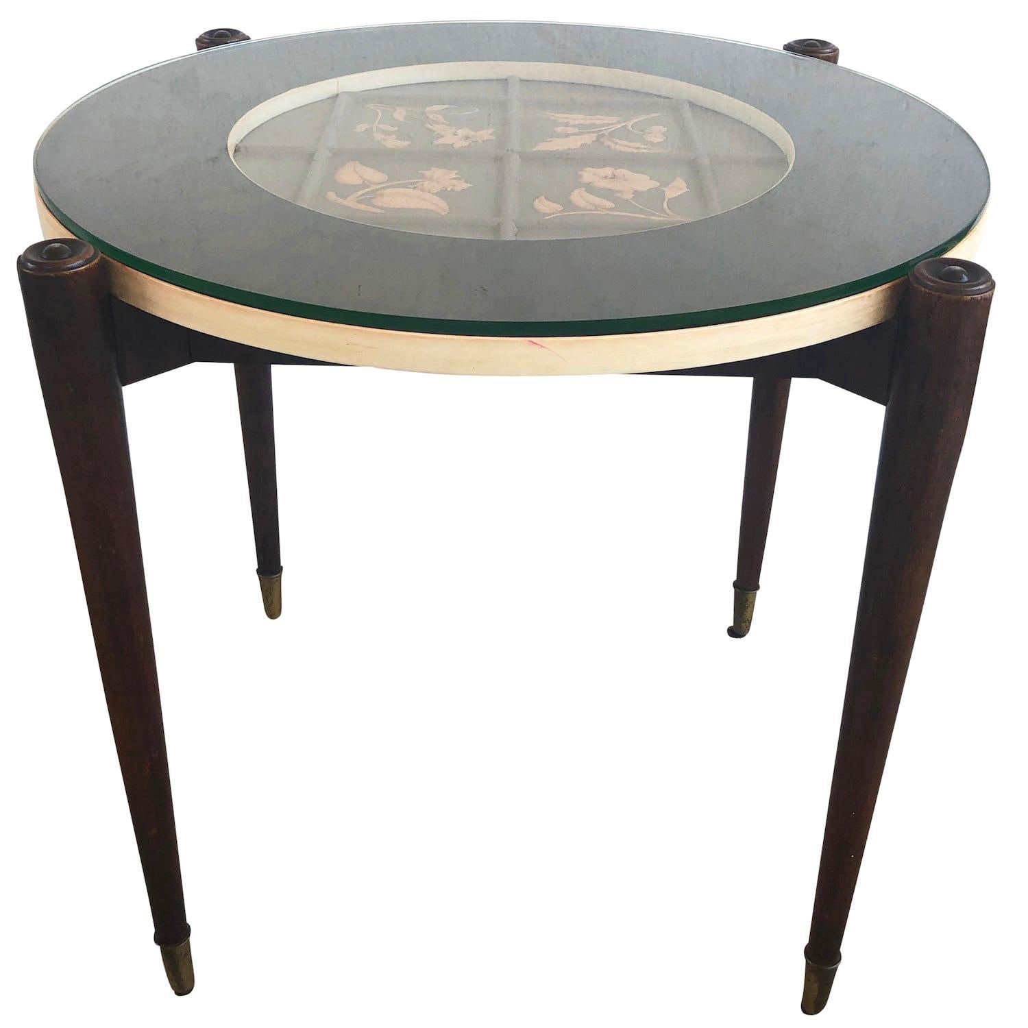 20th Century Round Side Table by Paolo Buffa
