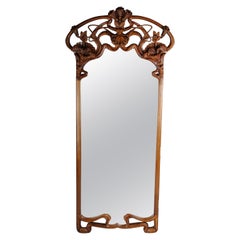 Miroir mural Art Noveau français royal du 20e siècle